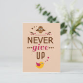 Nooit opgeven Motivatie offerte Briefkaart (Staand voorkant)