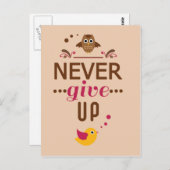 Nooit opgeven Motivatie offerte Briefkaart (Voorkant / Achterkant)