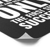 Nooit opgeven! | Motivatie prijsopgave Poster (Hoek)