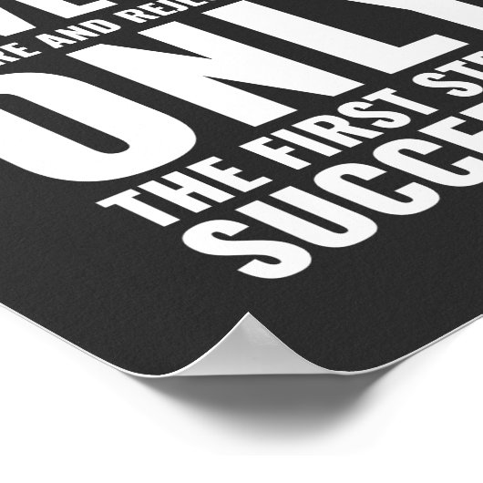 Nooit opgeven! | Motivatie prijsopgave Poster (Hoek)