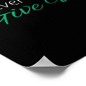 Nooit Opgeven Motiverend Inspirerend Poster (Hoek)