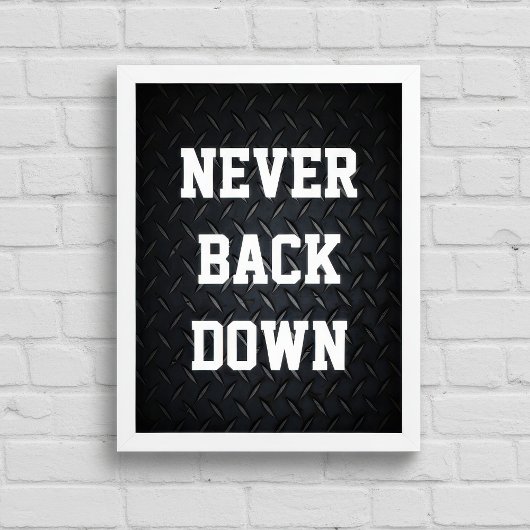 Nooit Opgeven Motiverend Poster