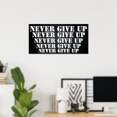 Nooit Opgeven Motiverend Poster (Thuiskantoor)