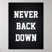 Nooit Opgeven Motiverend Poster (Voorkant)