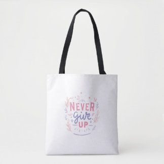 Nooit Opgeven Motiverende Boodschappentas Tote Bag