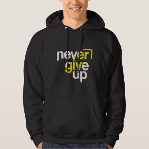 Nooit Opgeven Motiverende Getypte Lettertypografie Hoodie