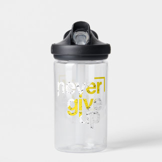 Nooit Opgeven Motiverende Getypte Lettertypografie Waterfles