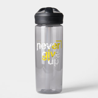 Nooit Opgeven Motiverende Getypte Lettertypografie Waterfles