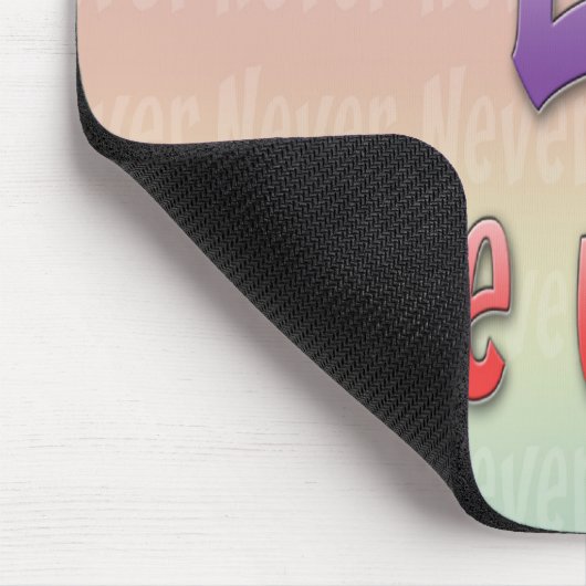 Nooit opgeven muismat (Hoek)