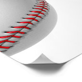 Nooit opgeven Nooit Motivatie honkbal stoppen Poster (Hoek)