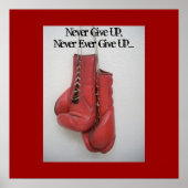 Nooit opgeven, nooit opgeven.... poster (Voorkant)