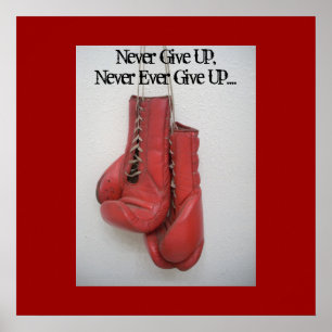 Nooit opgeven, nooit opgeven.... poster