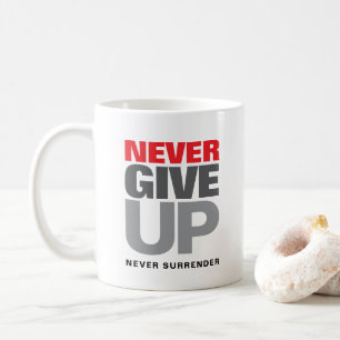 Nooit opgeven Nooit opgeven Quote Classic 11 oz Koffiemok