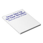 Nooit opgeven notitieblok (Schuin)