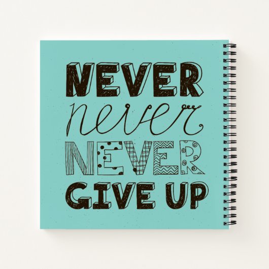 Nooit opgeven notitieboek (Achterkant)