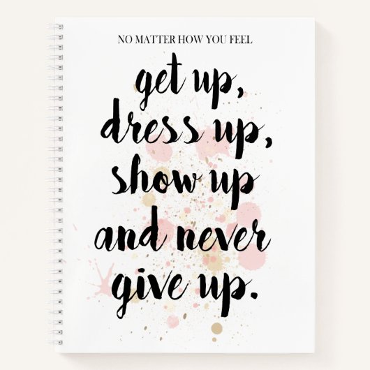 Nooit opgeven notitieboek (Voorkant)