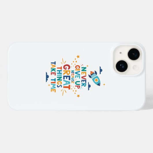 Nooit opgeven omdat het tijd kost Case-Mate iPhone case (Achterkant (horizontaal))