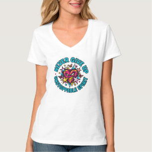 Nooit Opgeven Onstuitbare Pop Art T-shirt