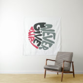 Nooit Opgeven - Opbeurende Inspirerende Wit Wandkleed (In Situ (horizontaal))