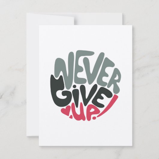 Nooit opgeven - Opwindend wit opsplitsen (Voorkant)