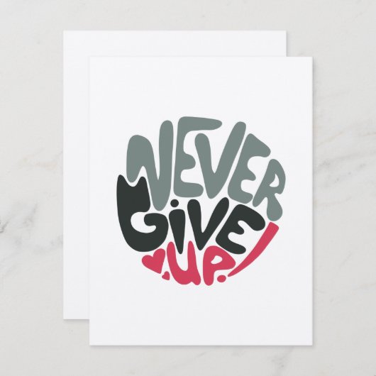 Nooit opgeven - Opwindend wit opsplitsen (Voorkant / Achterkant)