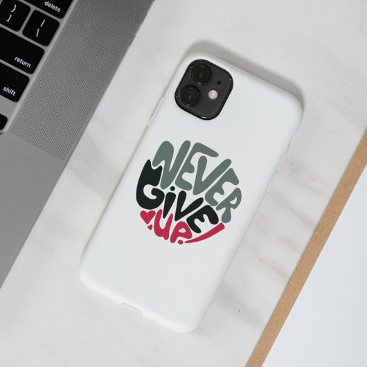 Nooit opgeven - Opwindend wit opsplitsen Case-Mate iPhone Case