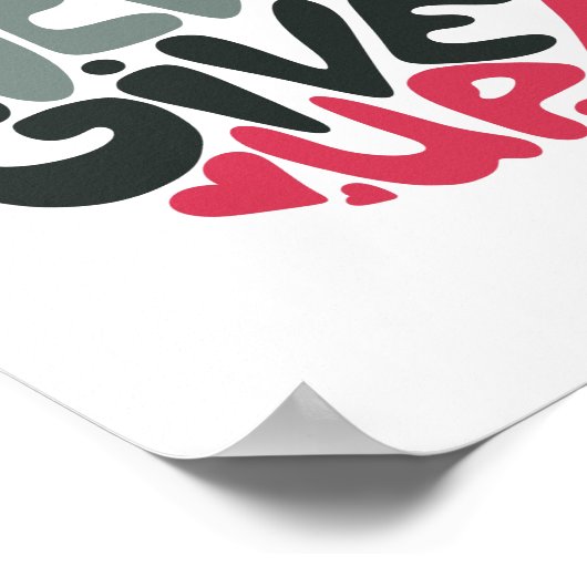 Nooit opgeven - Opwindend wit opsplitsen Poster (Hoek)