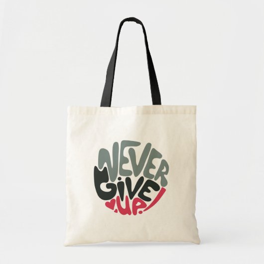 Nooit opgeven - Opwindend wit opsplitsen Tote Bag (Voorkant)