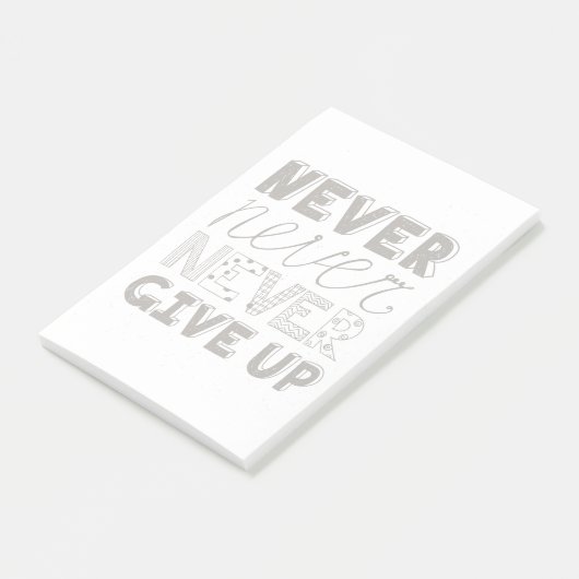 Nooit opgeven post-it® notes (Schuin)