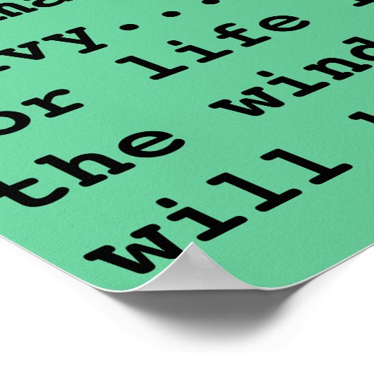 Nooit opgeven poster (Hoek)