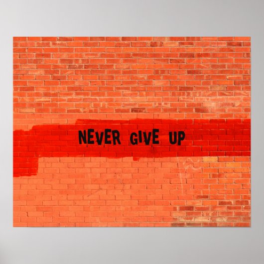 "Nooit opgeven"  Poster (Voorkant)