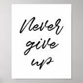 Nooit opgeven poster (Voorkant)