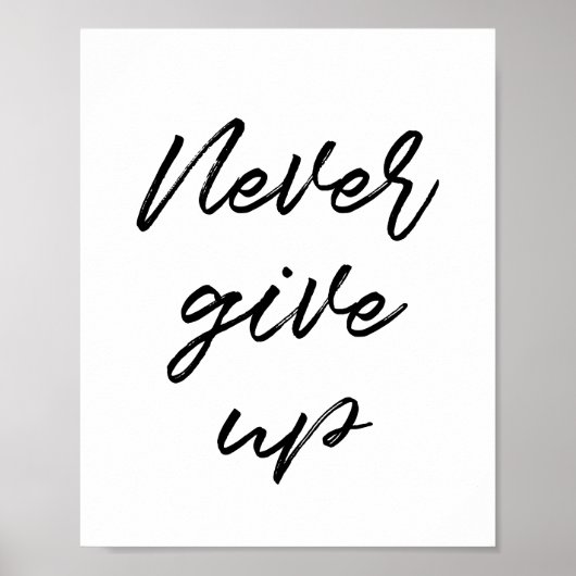 Nooit opgeven poster (Voorkant)