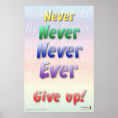 Nooit opgeven poster (Voorkant)