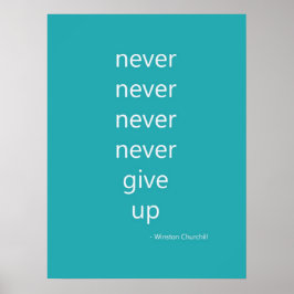 Nooit opgeven poster