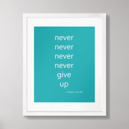 Nooit opgeven poster