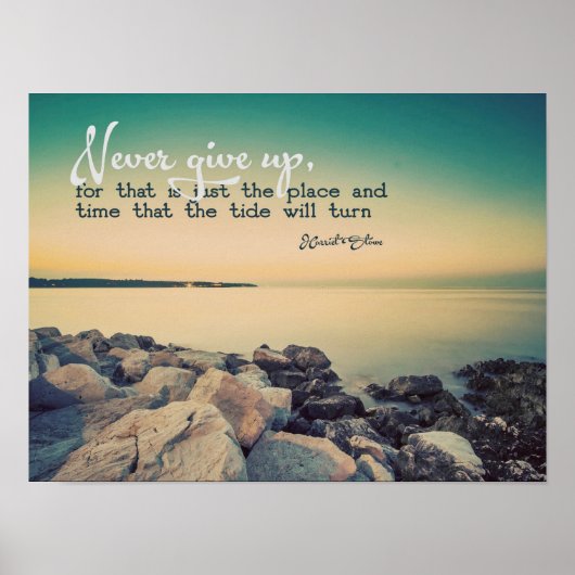 Nooit opgeven poster (Voorkant)