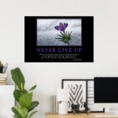 Nooit opgeven poster (Thuiskantoor)