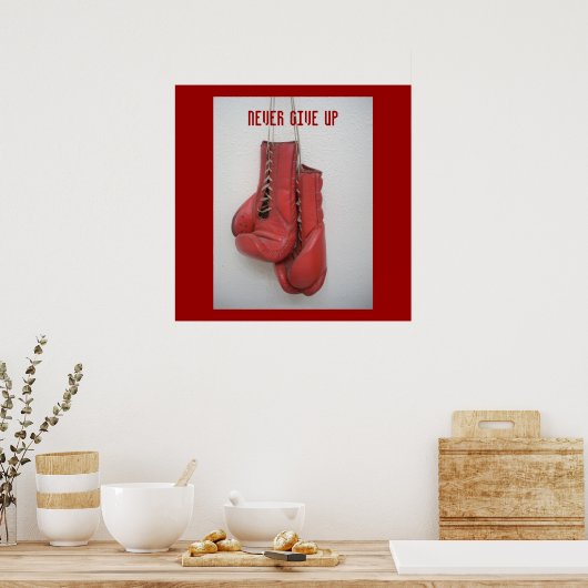 Nooit opgeven poster (Keuken)