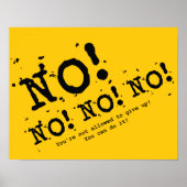 Nooit opgeven poster (Voorkant)