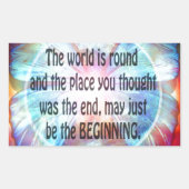 Nooit opgeven rechthoekige sticker (Voorkant)