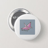 Nooit opgeven ronde button 5,7 cm (Voorkant /achterkant)