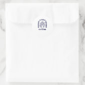 Nooit opgeven ronde sticker (Tas)
