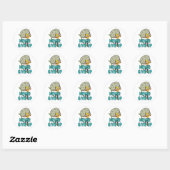 Nooit opgeven ronde sticker (Vel)