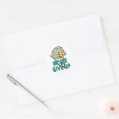 Nooit opgeven ronde sticker (Envelop)