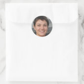 Nooit opgeven ronde sticker (Tas)