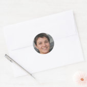 Nooit opgeven ronde sticker (Envelop)