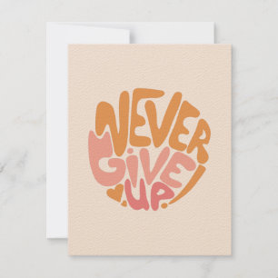 Nooit opgeven - Roze en Oranje dagelijks Motivatie