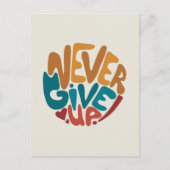 Nooit opgeven - Schattige Motiverende Boodschap Briefkaart (Voorkant)