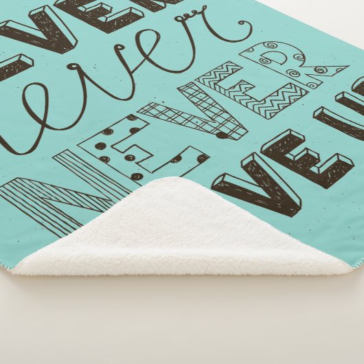 Nooit opgeven sherpa deken (3/4)